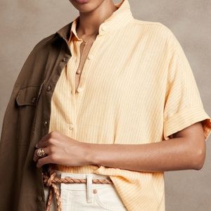 BANANA REPUBLIC Oversized Linen Blend Shirt A0613